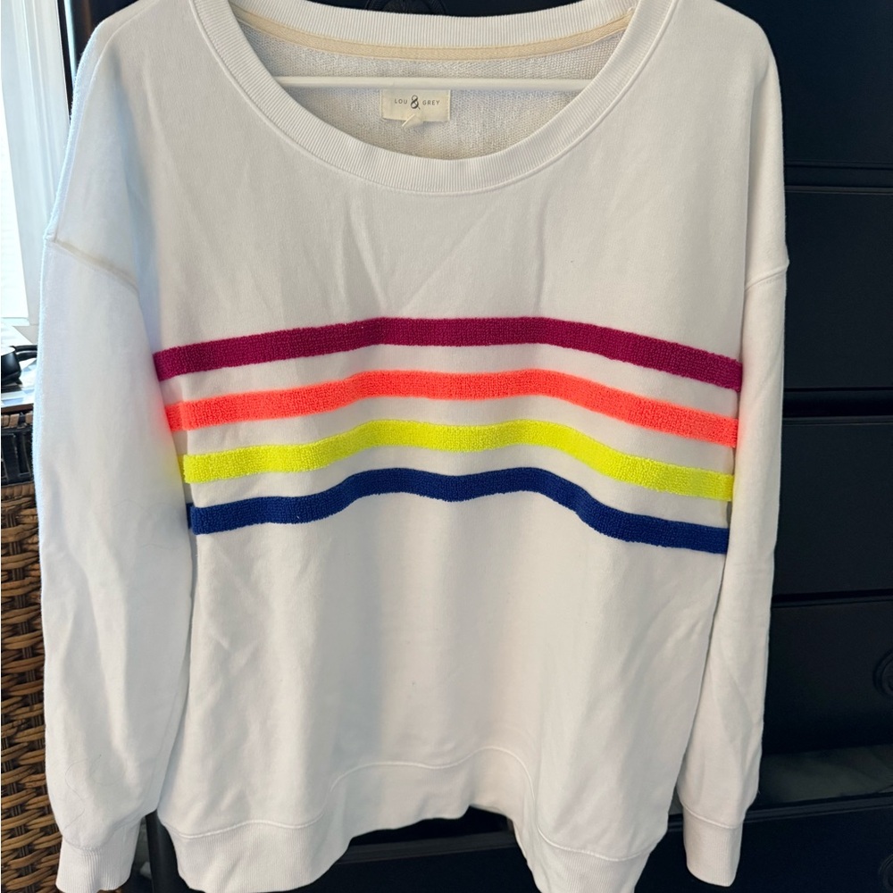 Loft Lou & Grey White Sweatshirt medium